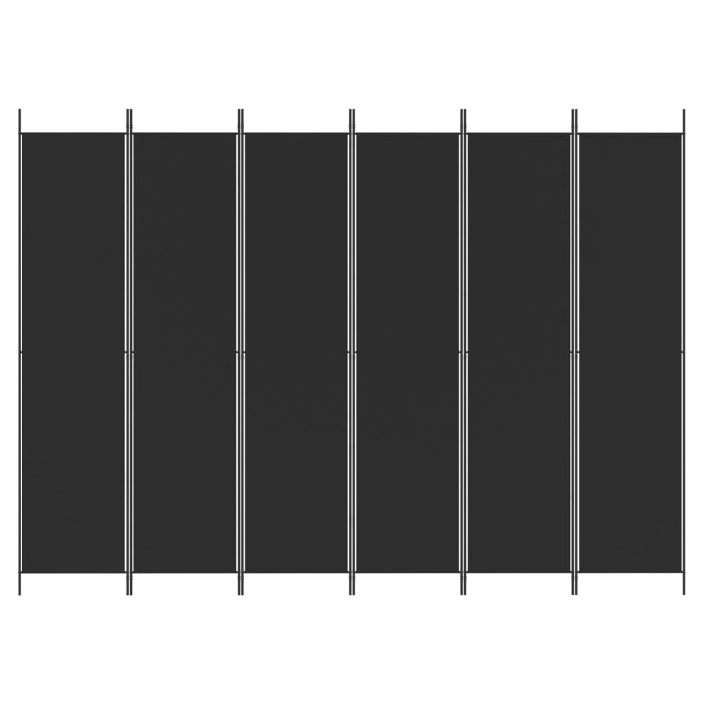 8720287196075_g_en_hd_1 vidaXL 6-Panel Room Divider Black 300x220 cm Fabric - Image 3