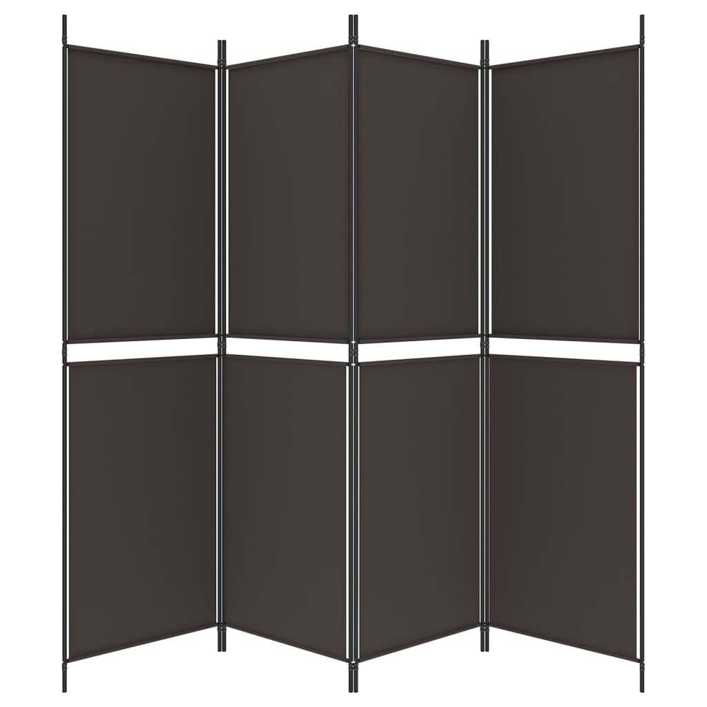 8720287196136_g_en_hd_2 vidaXL 4-Panel Room Divider Brown 200x180 cm Fabric - Image 4