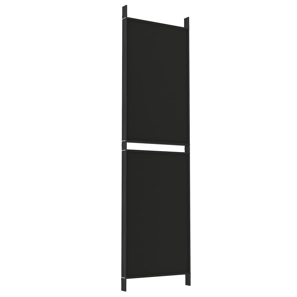 8720287196150_g_en_hd_4 vidaXL 4-Panel Room Divider Black 200x180 cm Fabric - Image 6