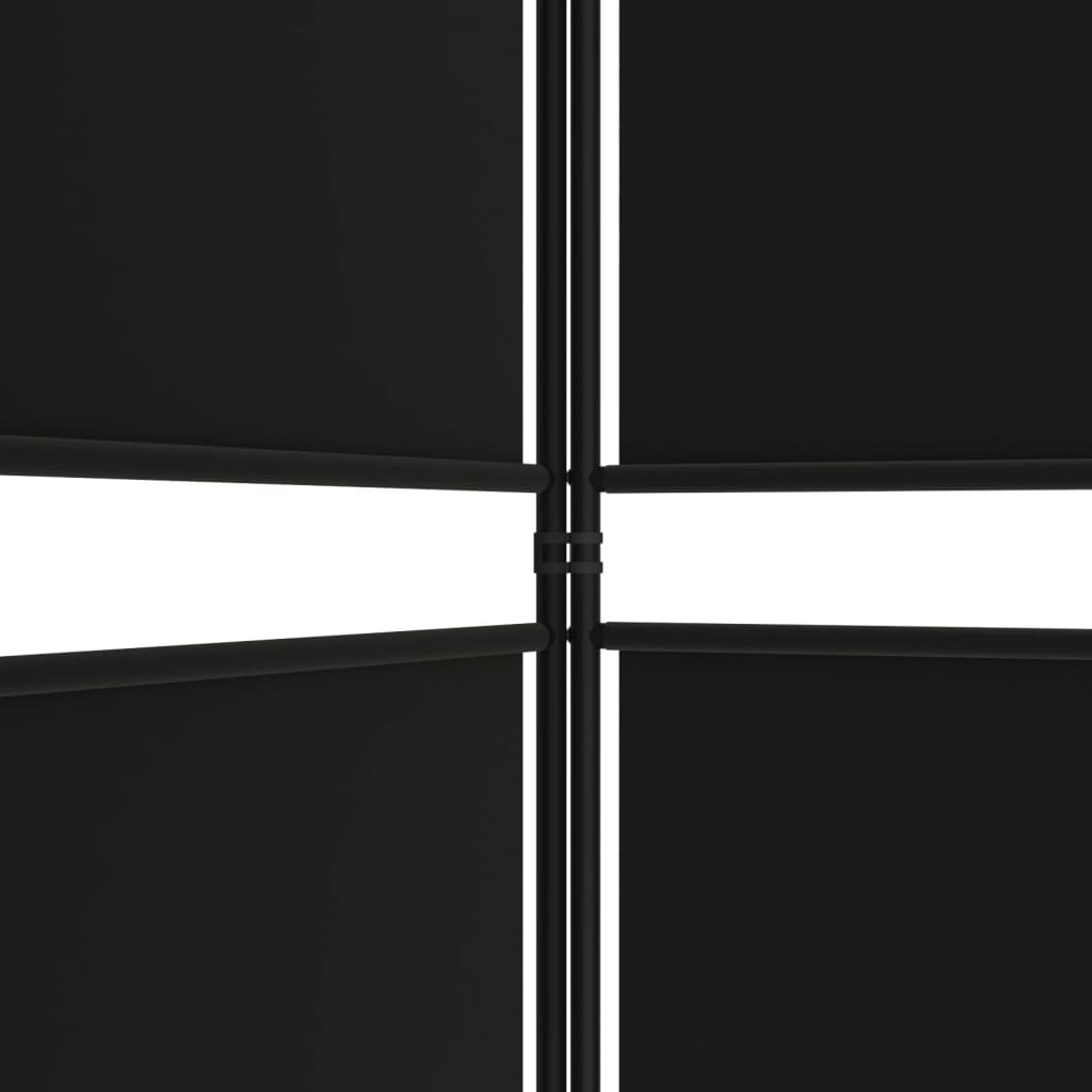 8720287196150_g_en_hd_5 vidaXL 4-Panel Room Divider Black 200x180 cm Fabric - Image 7