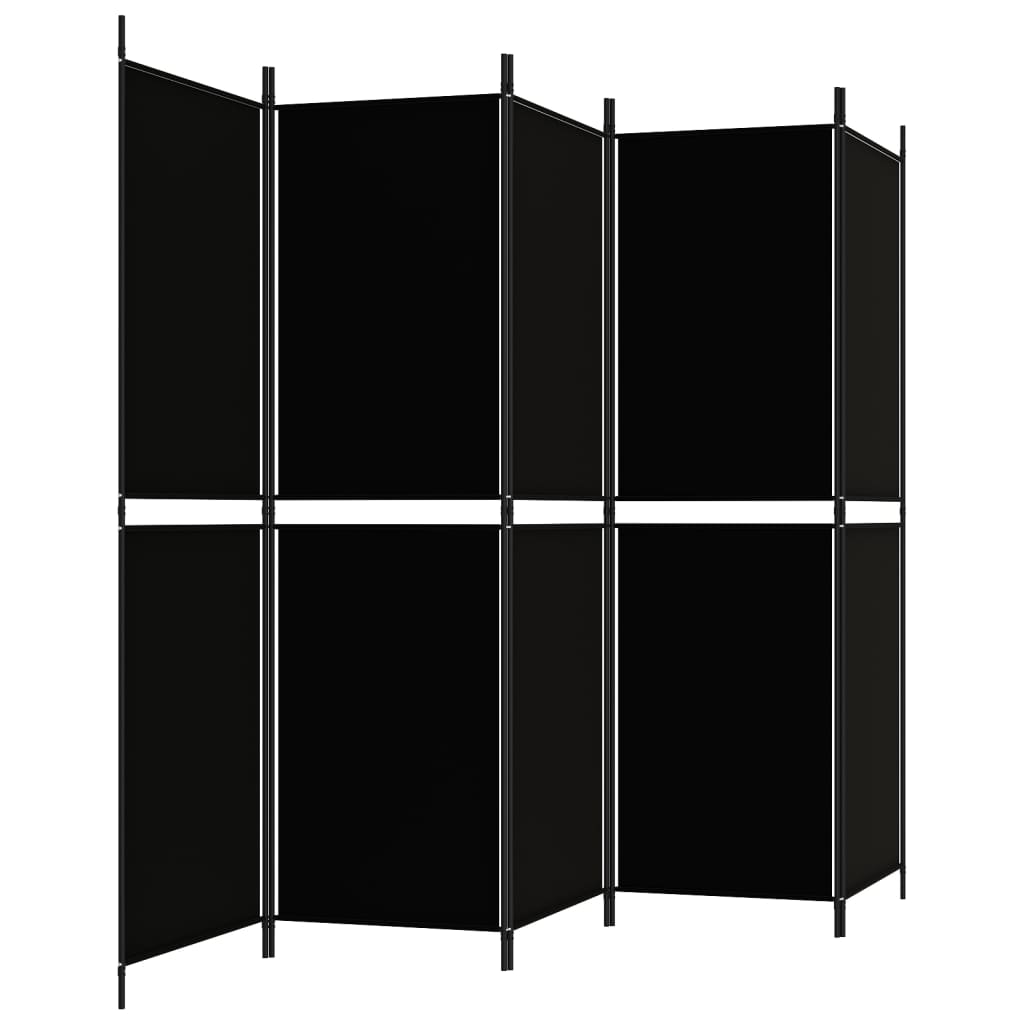 8720287196198_g_en_hd_3 vidaXL 5-Panel Room Divider Black 250x180 cm Fabric - Image 5