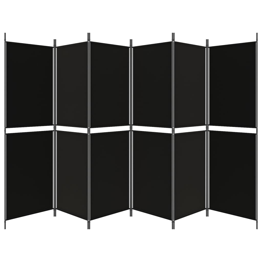 8720287196235_g_en_hd_2 vidaXL 6-Panel Room Divider Black 300x180 cm Fabric - Image 4