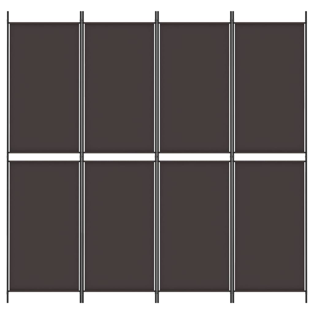 8720287196297_g_en_hd_1 vidaXL 4-Panel Room Divider Brown 200x200 cm Fabric - Image 3