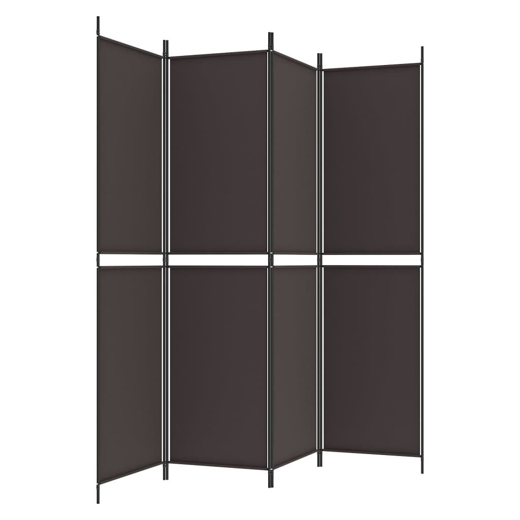 8720287196297_g_en_hd_3 vidaXL 4-Panel Room Divider Brown 200x200 cm Fabric - Image 5