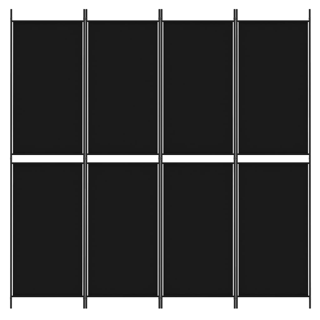 8720287196310_g_en_hd_1 vidaXL 4-Panel Room Divider Black 200x200 cm Fabric - Image 3
