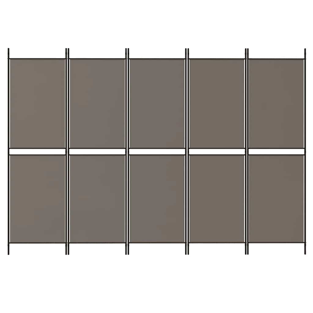 8720287196341_g_en_hd_1 vidaXL 5-Panel Room Divider Anthracite 250x200 cm Fabric - Image 3