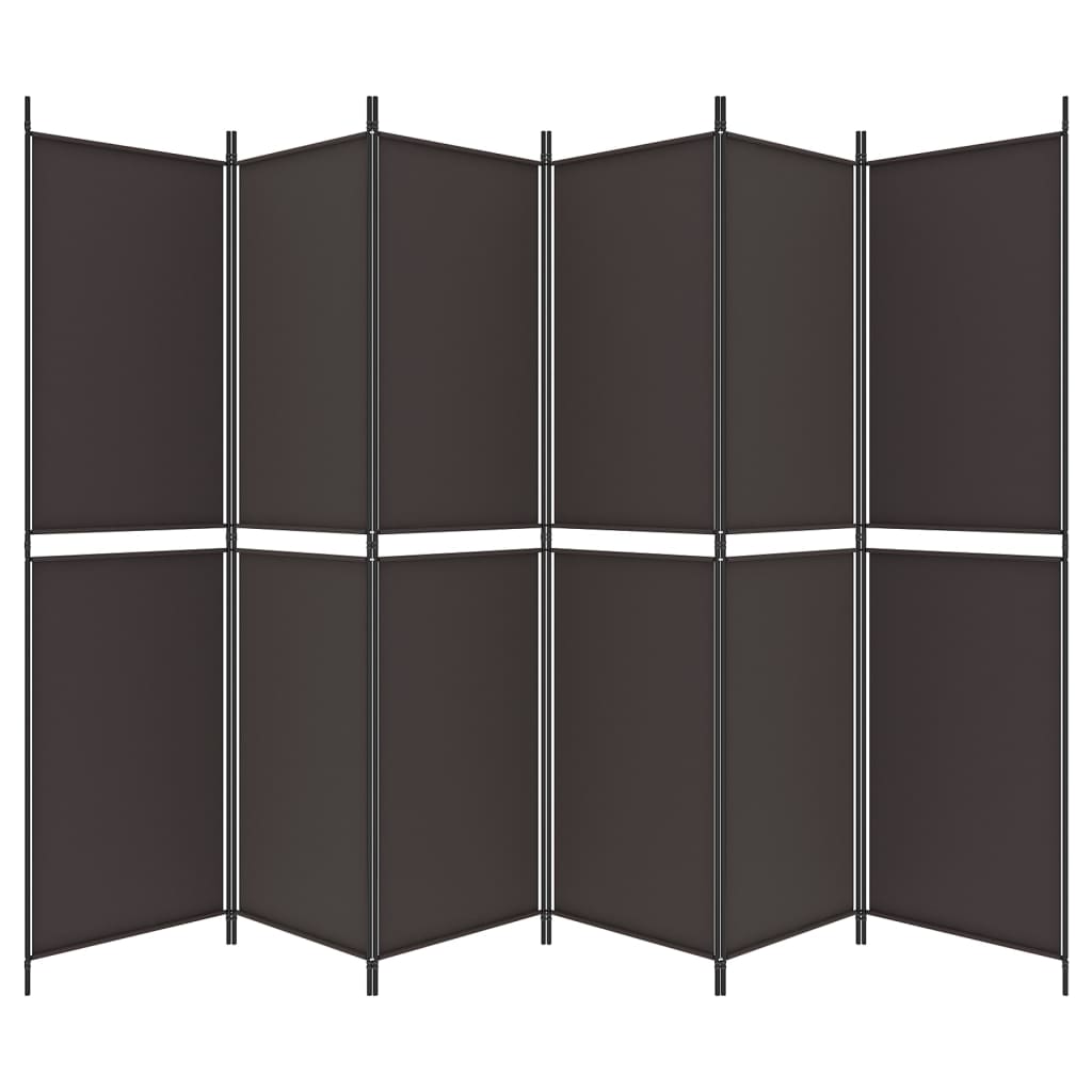 8720287196372_g_en_hd_2 vidaXL 6-Panel Room Divider Brown 300x200 cm Fabric - Image 4