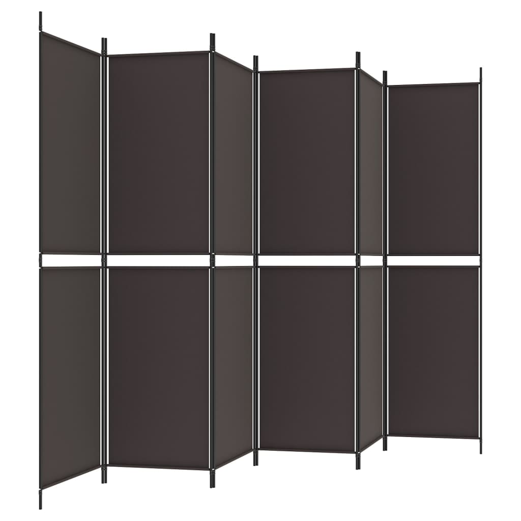 8720287196372_g_en_hd_3 vidaXL 6-Panel Room Divider Brown 300x200 cm Fabric - Image 5