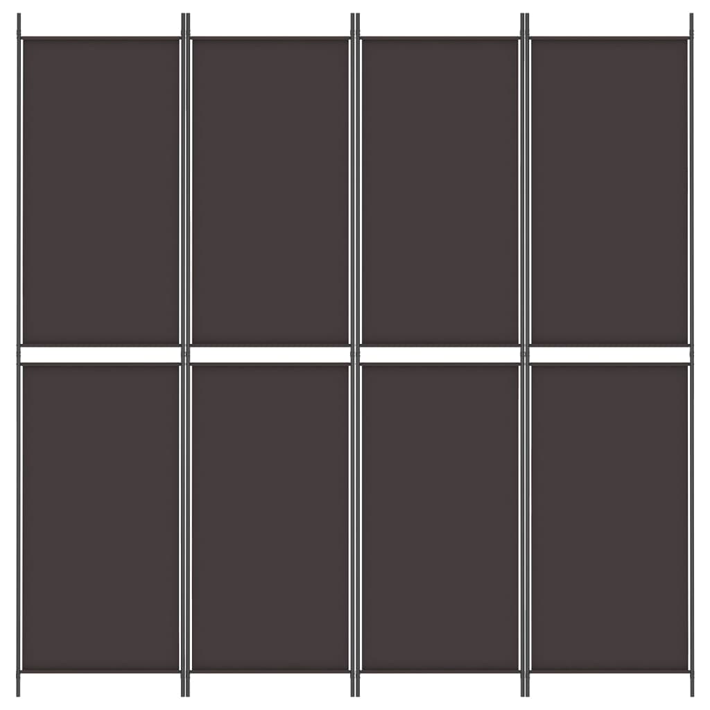 8720287196457_g_en_hd_1 vidaXL 4-Panel Room Divider Brown 200x220 cm Fabric - Image 3