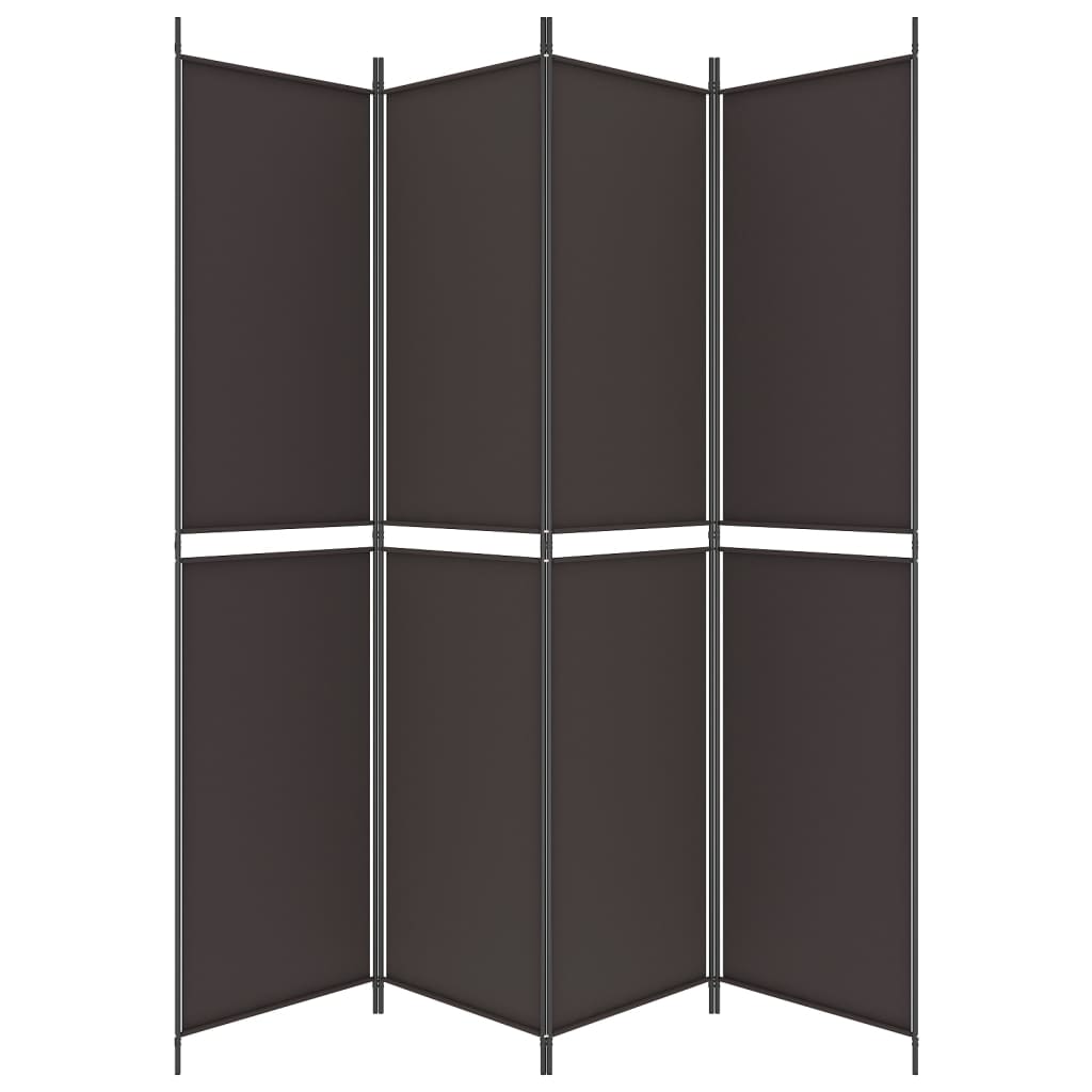 8720287196457_g_en_hd_2 vidaXL 4-Panel Room Divider Brown 200x220 cm Fabric - Image 4