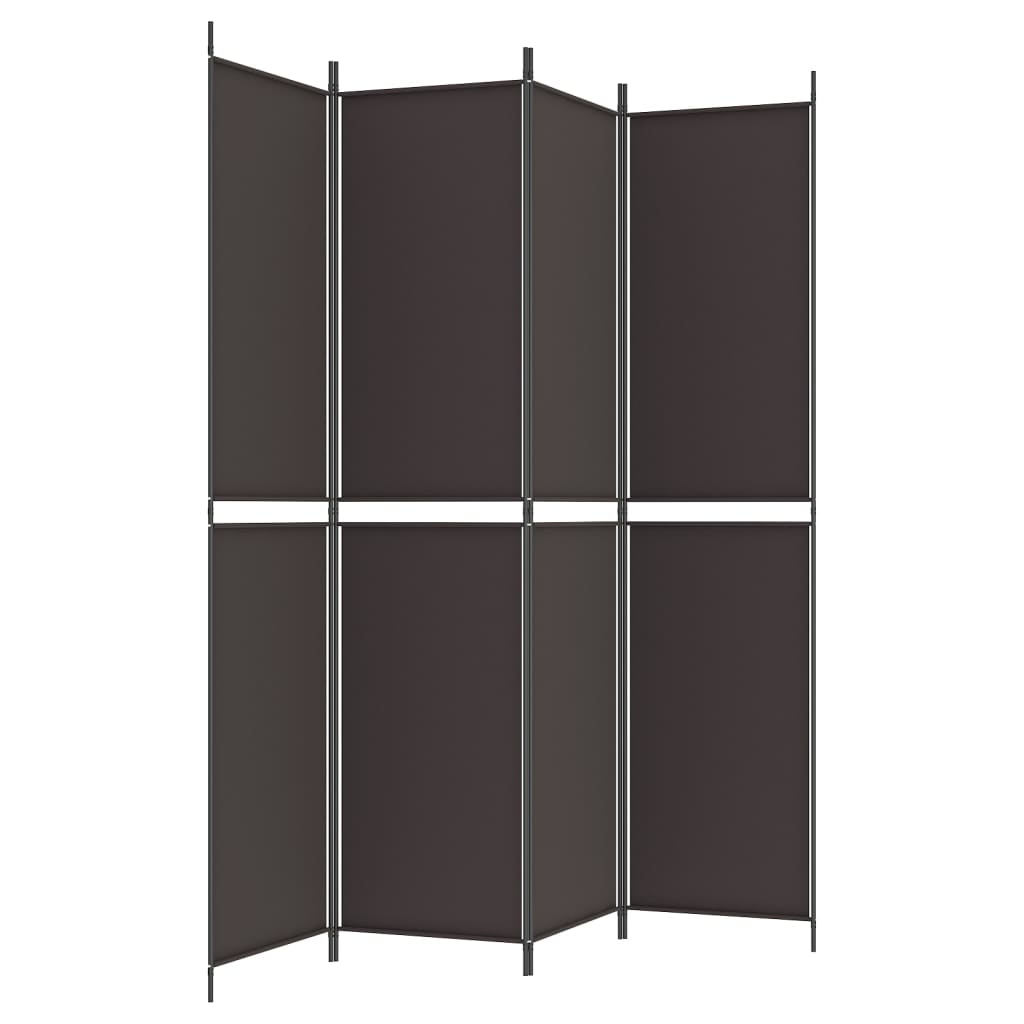 8720287196457_g_en_hd_3 vidaXL 4-Panel Room Divider Brown 200x220 cm Fabric - Image 5