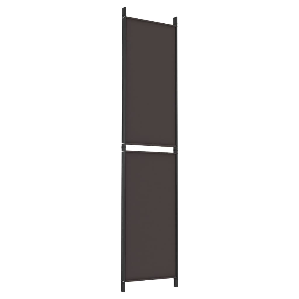 8720287196457_g_en_hd_4 vidaXL 4-Panel Room Divider Brown 200x220 cm Fabric - Image 6