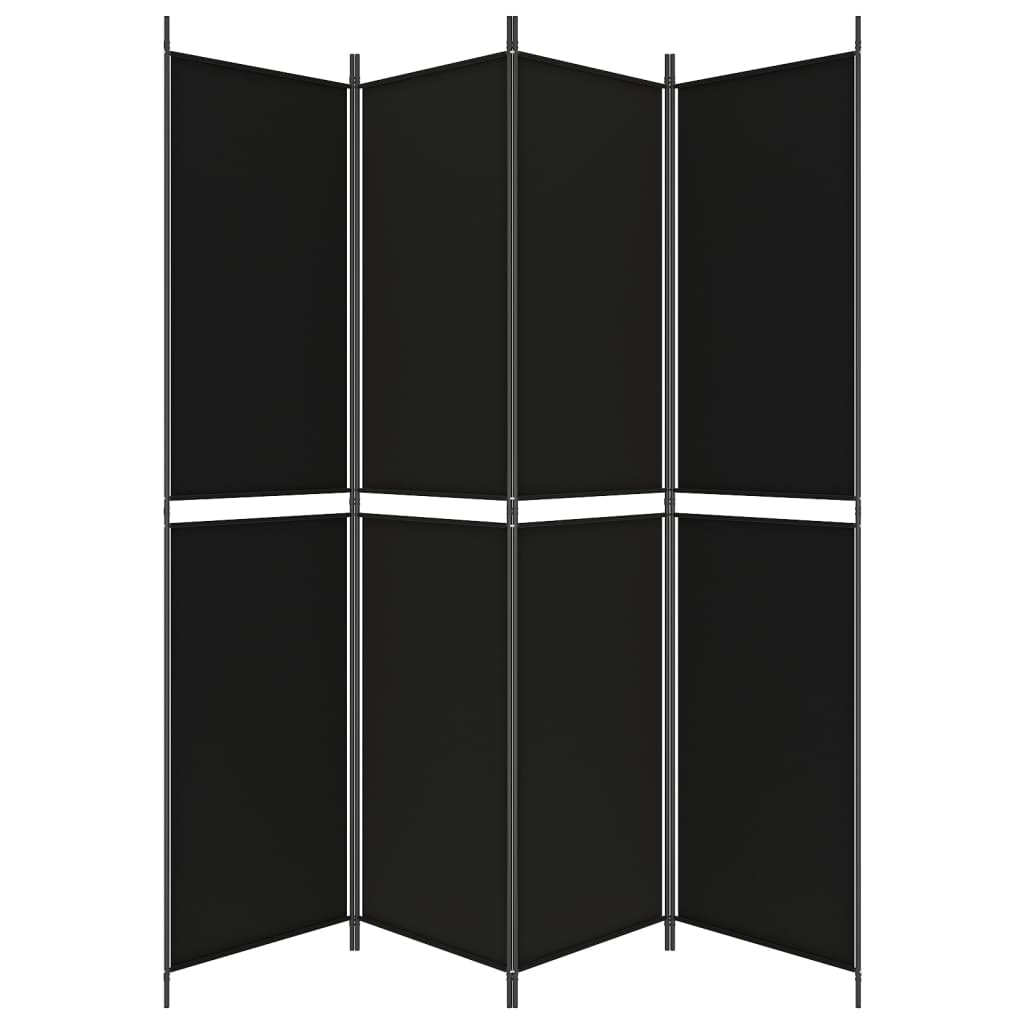 8720287196471_g_en_hd_2 vidaXL 4-Panel Room Divider Black 200x220 cm Fabric - Image 4