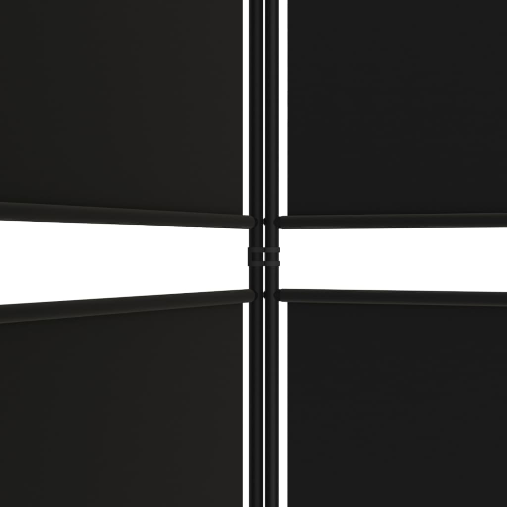 8720287196471_g_en_hd_5 vidaXL 4-Panel Room Divider Black 200x220 cm Fabric - Image 7