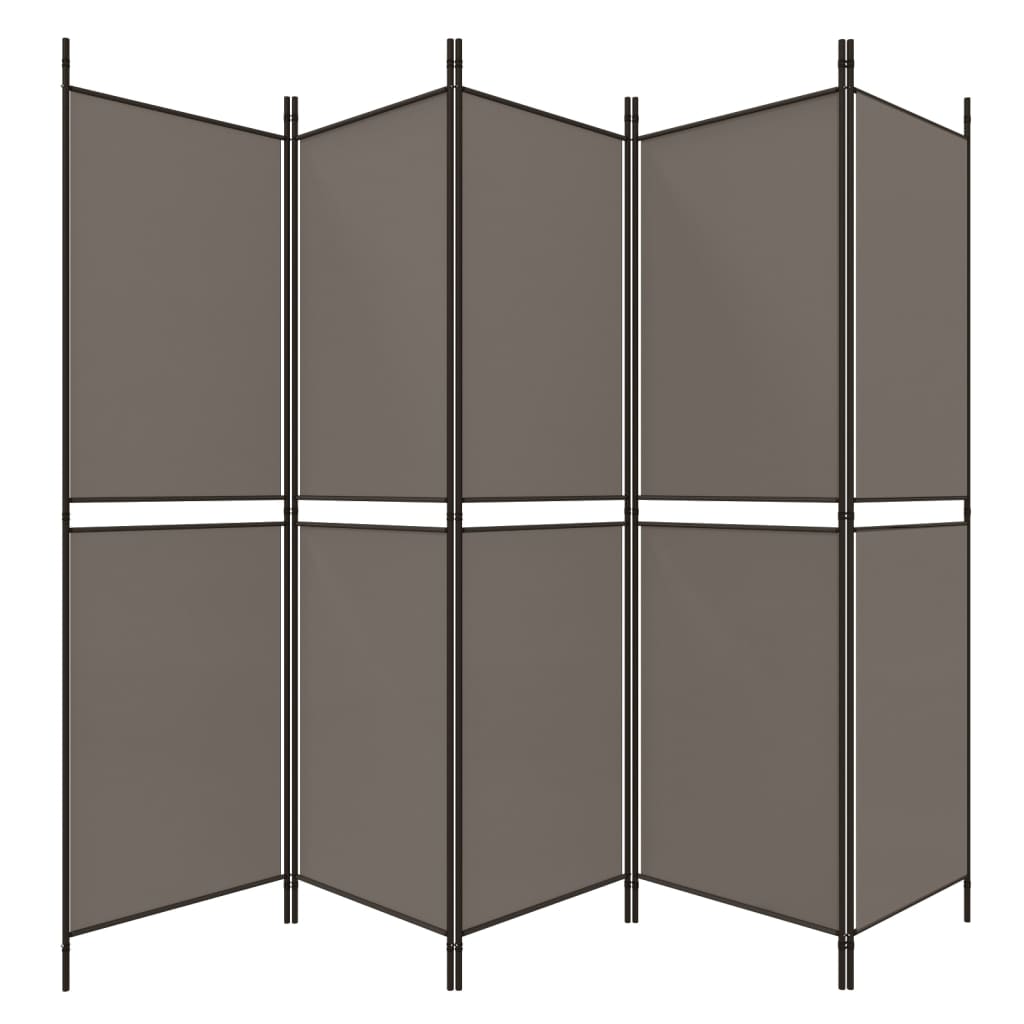 8720287196501_g_en_hd_3 vidaXL 5-Panel Room Divider Anthracite 250x220 cm Fabric - Image 5