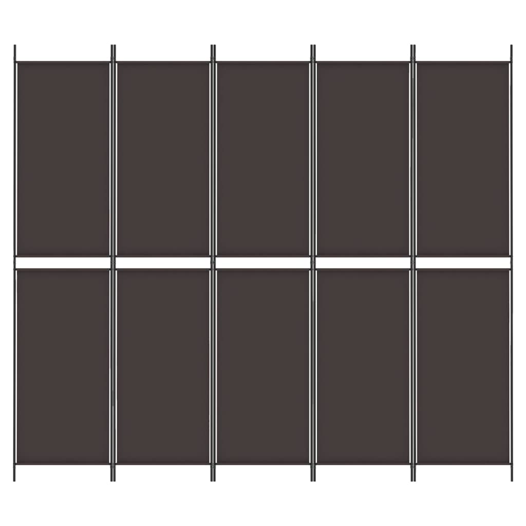 8720287196532_g_en_hd_1 vidaXL 6-Panel Room Divider Brown 300x220 cm Fabric - Image 3