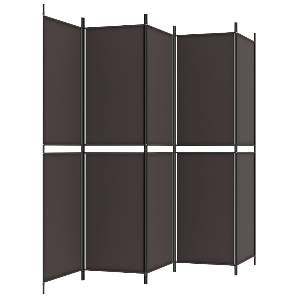 8720287196532_g_en_hd_3 vidaXL 6-Panel Room Divider Brown 300x220 cm Fabric - Image 5