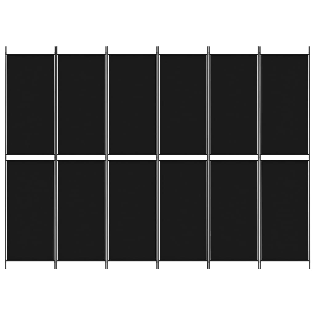 8720287196556_g_en_hd_1 vidaXL 6-Panel Room Divider Black 300x220 cm Fabric - Image 3