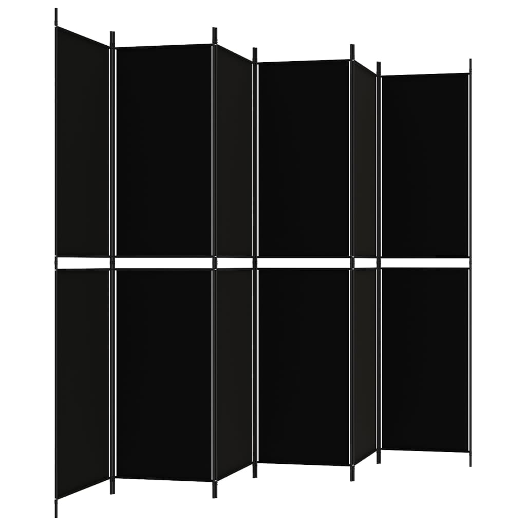 8720287196556_g_en_hd_2 vidaXL 6-Panel Room Divider Black 300x220 cm Fabric - Image 4