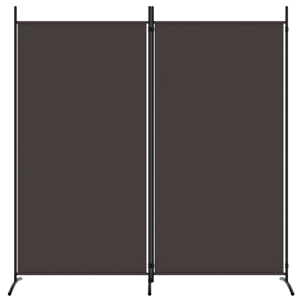 8720287196570_g_en_hd_1 vidaXL 2-Panel Room Divider Brown 175x180 cm Fabric - Image 3