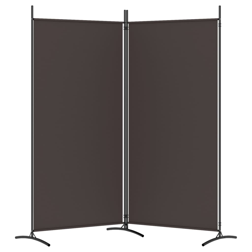 8720287196570_g_en_hd_2 vidaXL 2-Panel Room Divider Brown 175x180 cm Fabric - Image 4