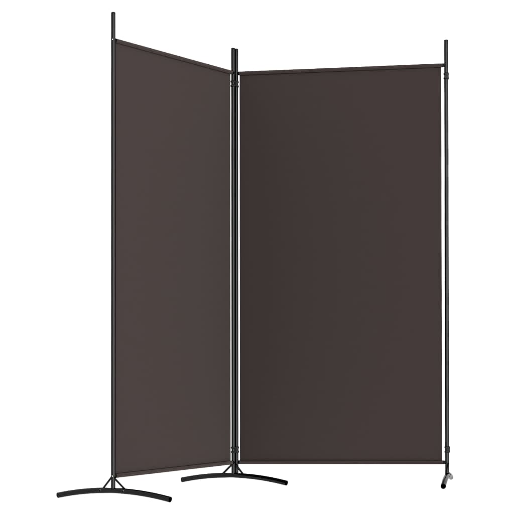 8720287196570_g_en_hd_3 vidaXL 2-Panel Room Divider Brown 175x180 cm Fabric - Image 5