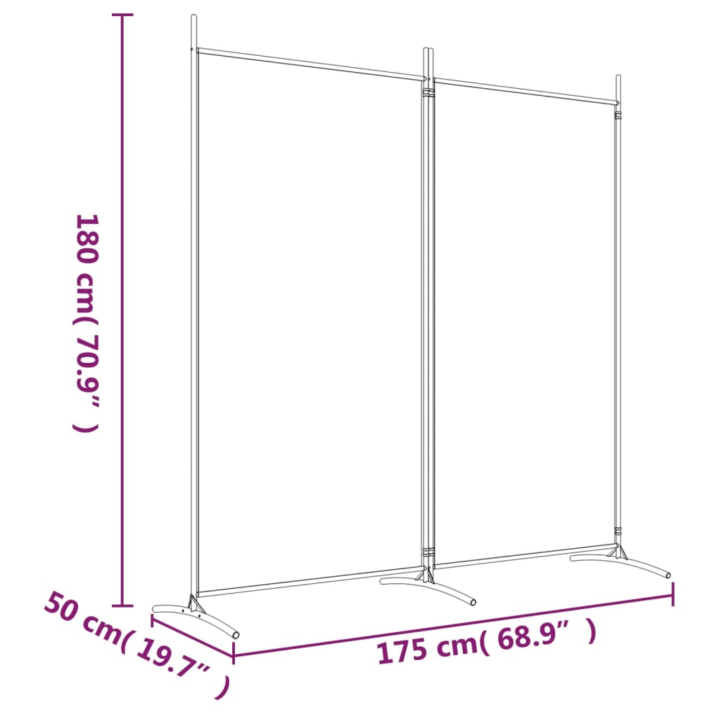 8720287196587_g_en_hd_6 vidaXL 2-Panel Room Divider Anthracite 175x180 cm Fabric - Image 8