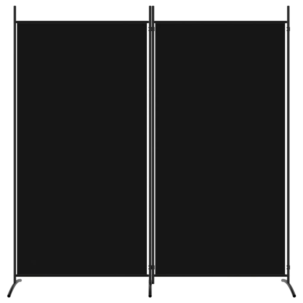 8720287196594_g_en_hd_1 vidaXL 2-Panel Room Divider Black 175x180 cm Fabric - Image 3