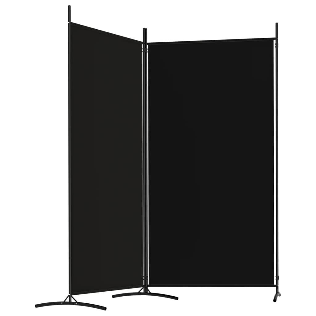 8720287196594_g_en_hd_2 vidaXL 2-Panel Room Divider Black 175x180 cm Fabric - Image 4
