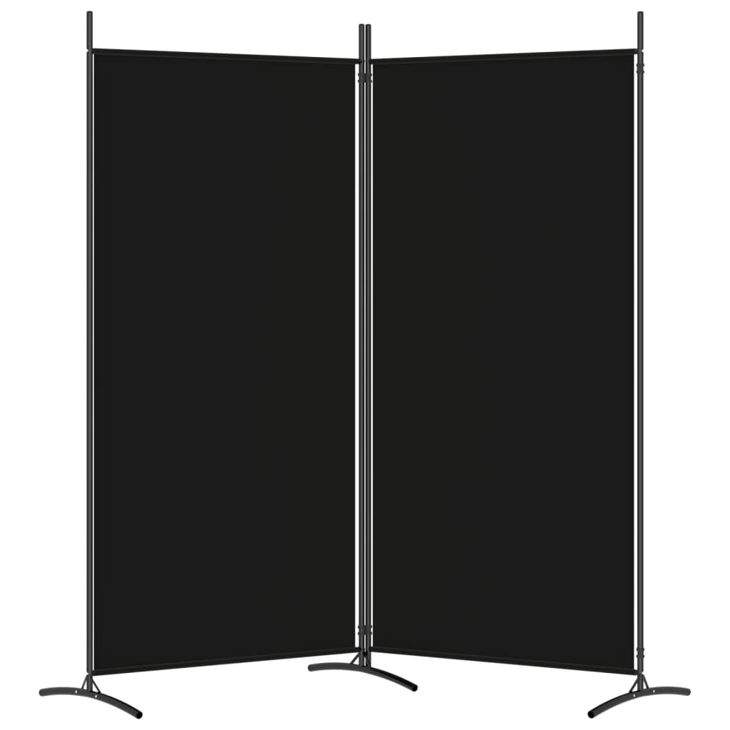 8720287196594_g_en_hd_3 vidaXL 2-Panel Room Divider Black 175x180 cm Fabric - Image 5