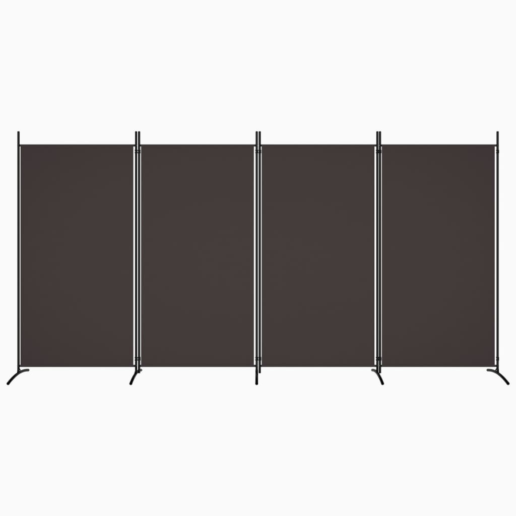 8720287196617_g_en_hd_1 vidaXL 4-Panel Room Divider Brown 346x180 cm Fabric - Image 3