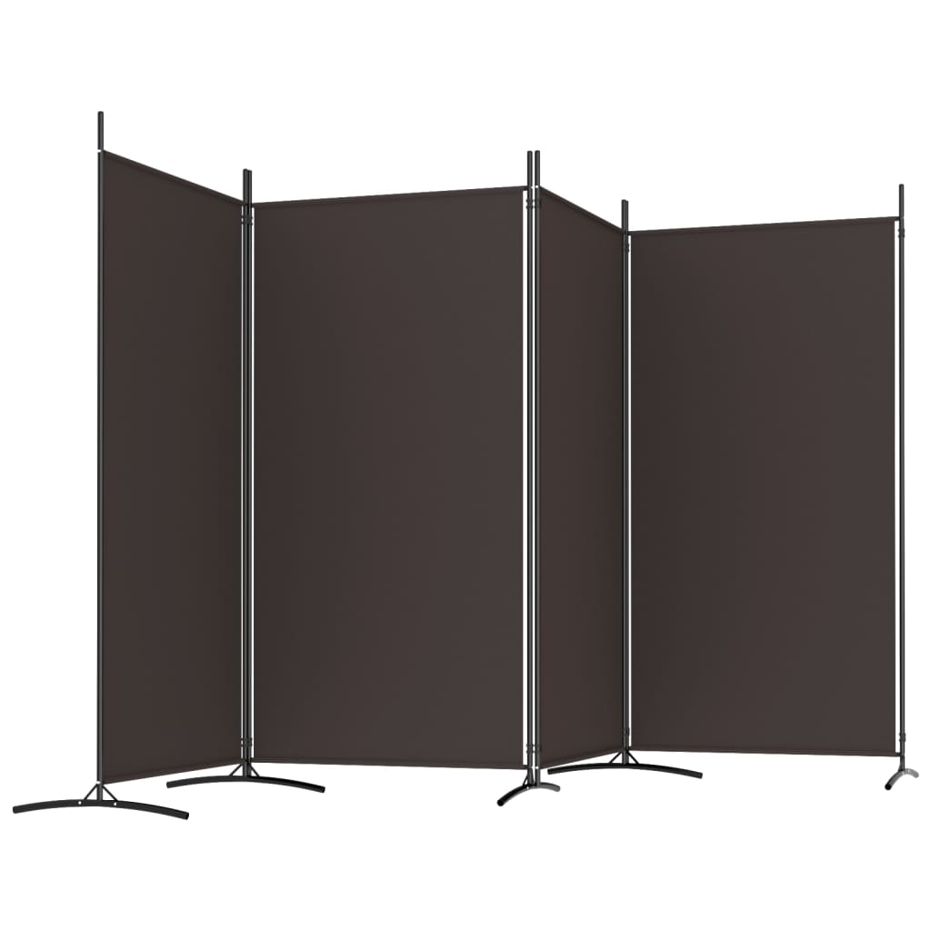 8720287196617_g_en_hd_3 vidaXL 4-Panel Room Divider Brown 346x180 cm Fabric - Image 5