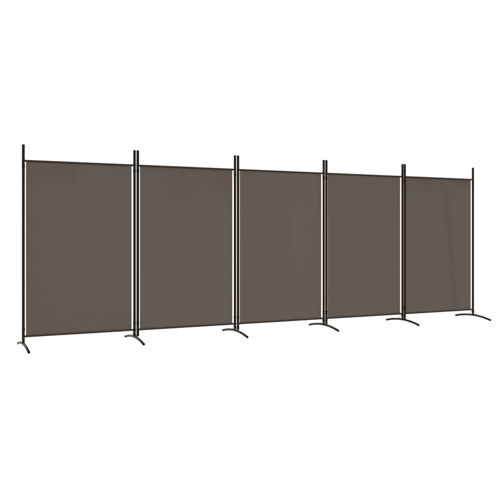 8720287196662_a_en_hd_1 vidaXL 5-Panel Room Divider Anthracite 433x180 cm Fabric - Image 2