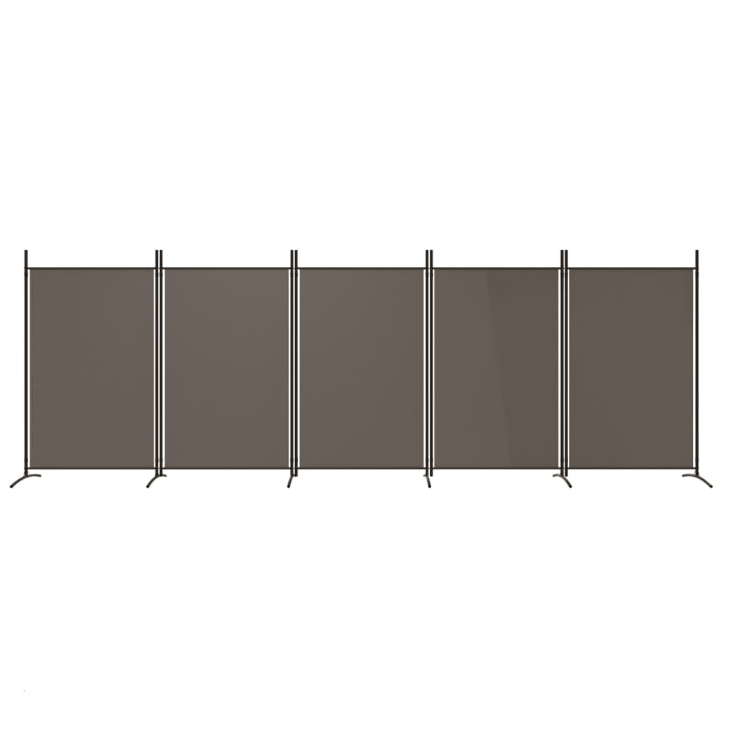 8720287196662_g_en_hd_1 vidaXL 5-Panel Room Divider Anthracite 433x180 cm Fabric - Image 3