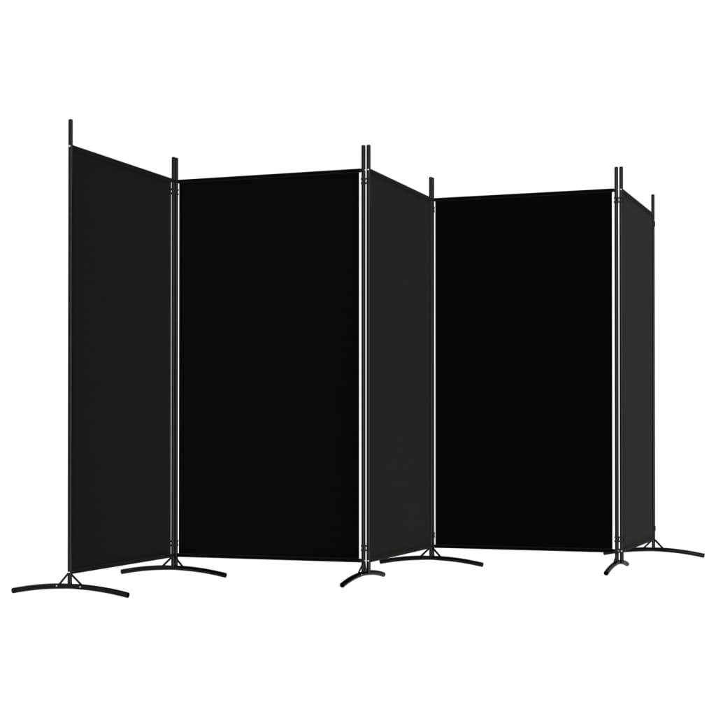 8720287196679_g_en_hd_3 vidaXL 5-Panel Room Divider Black 433x180 cm Fabric - Image 5