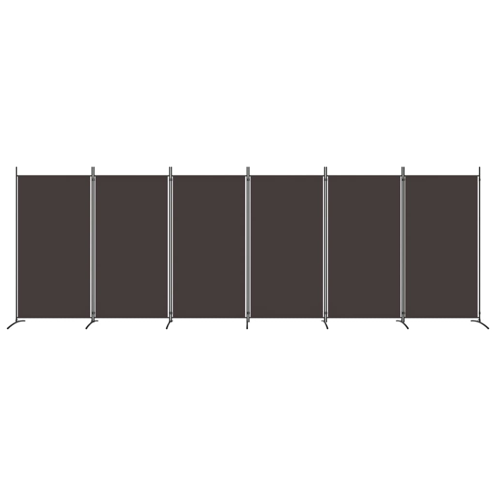 8720287196693_g_en_hd_1 vidaXL 6-Panel Room Divider Brown 520x180 cm Fabric - Image 3