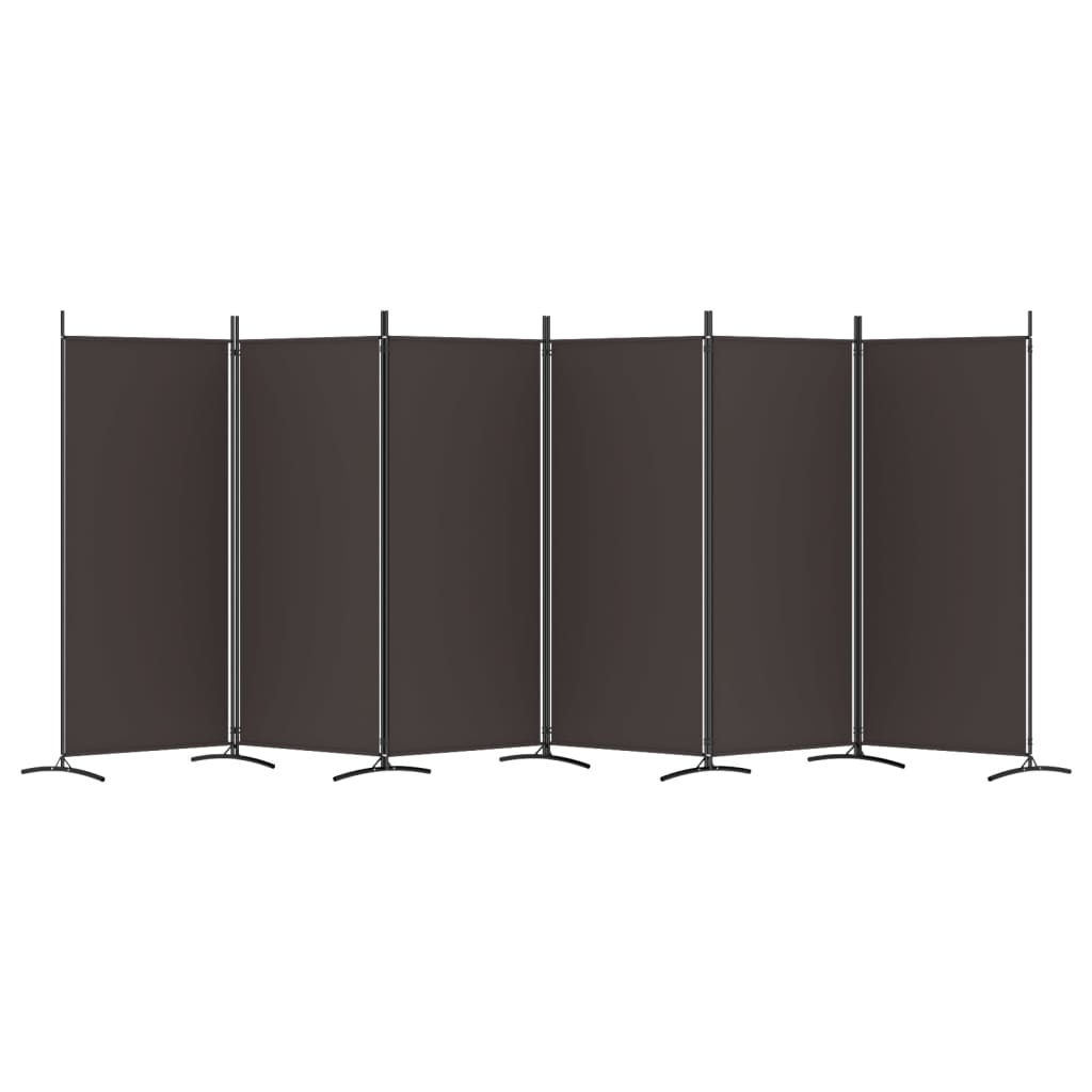 8720287196693_g_en_hd_2 vidaXL 6-Panel Room Divider Brown 520x180 cm Fabric - Image 4