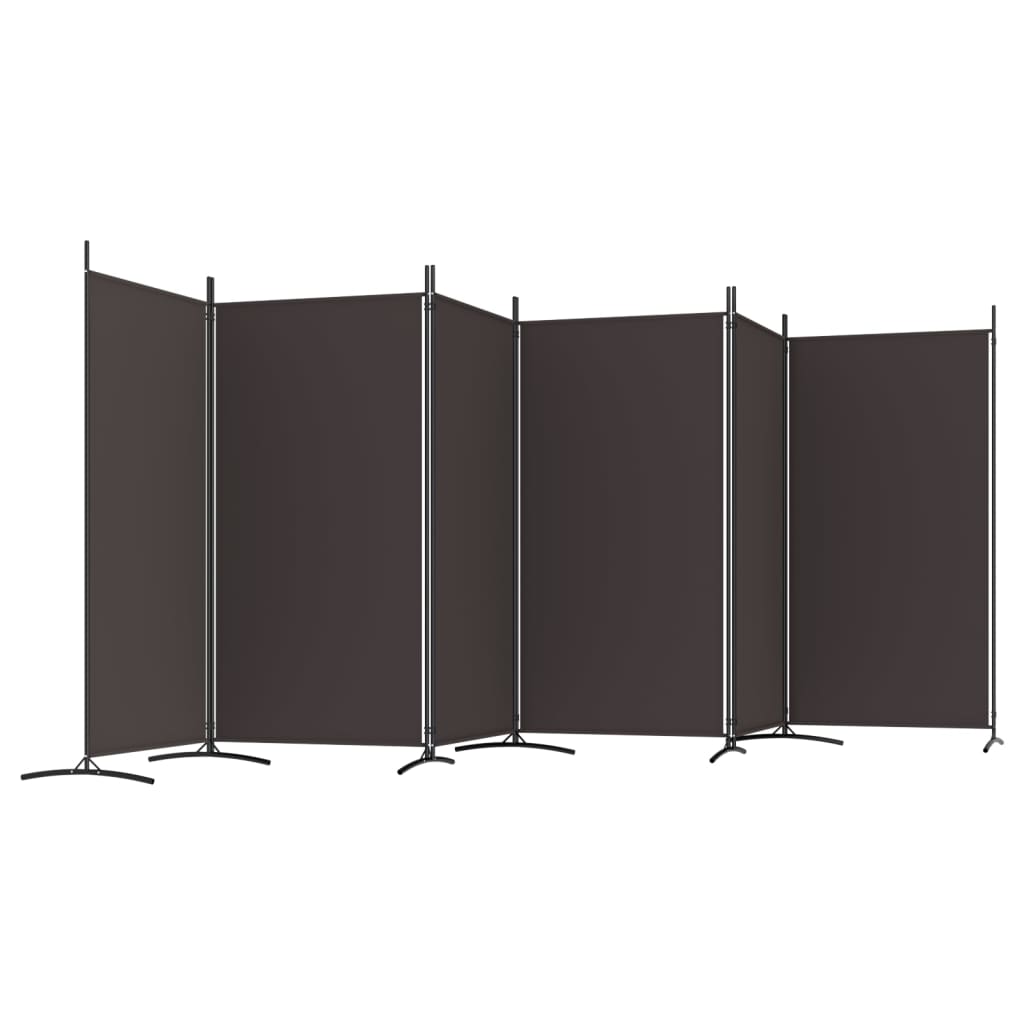 8720287196693_g_en_hd_3 vidaXL 6-Panel Room Divider Brown 520x180 cm Fabric - Image 5