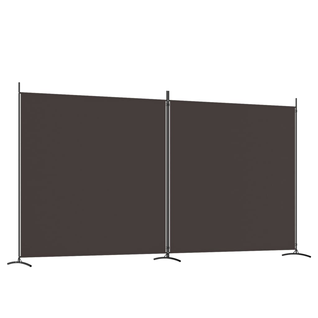 8720287196730_a_en_hd_1 vidaXL 2-Panel Room Divider Brown 348x180 cm Fabric - Image 2