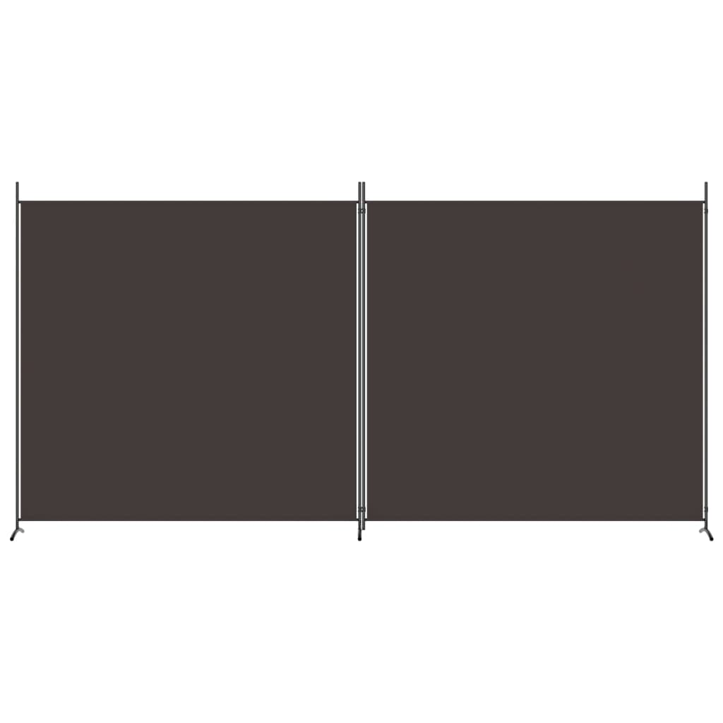 8720287196730_g_en_hd_1 vidaXL 2-Panel Room Divider Brown 348x180 cm Fabric - Image 3
