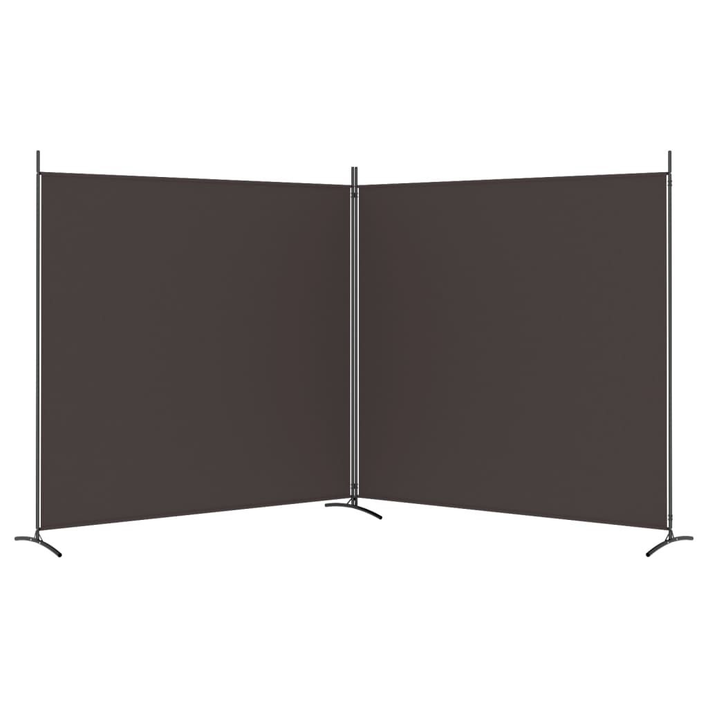 8720287196730_g_en_hd_2 vidaXL 2-Panel Room Divider Brown 348x180 cm Fabric - Image 4