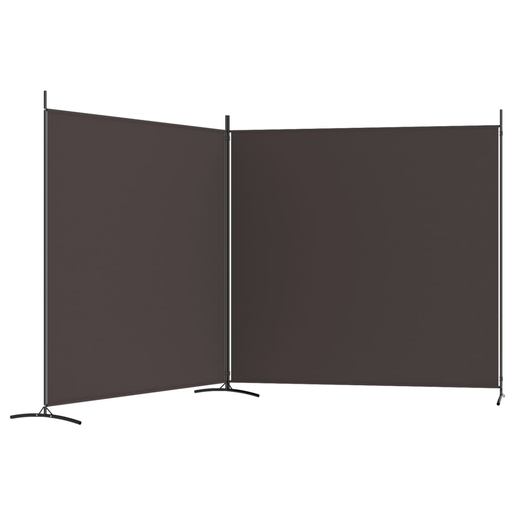 8720287196730_g_en_hd_3 vidaXL 2-Panel Room Divider Brown 348x180 cm Fabric - Image 5