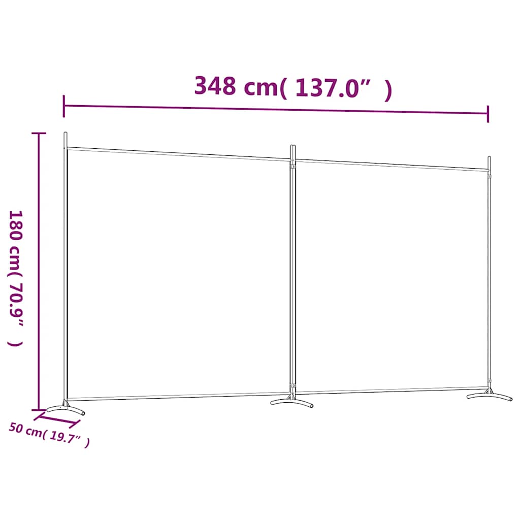 8720287196747_g_en_hd_6 vidaXL 2-Panel Room Divider Anthracite 348x180 cm Fabric - Image 8