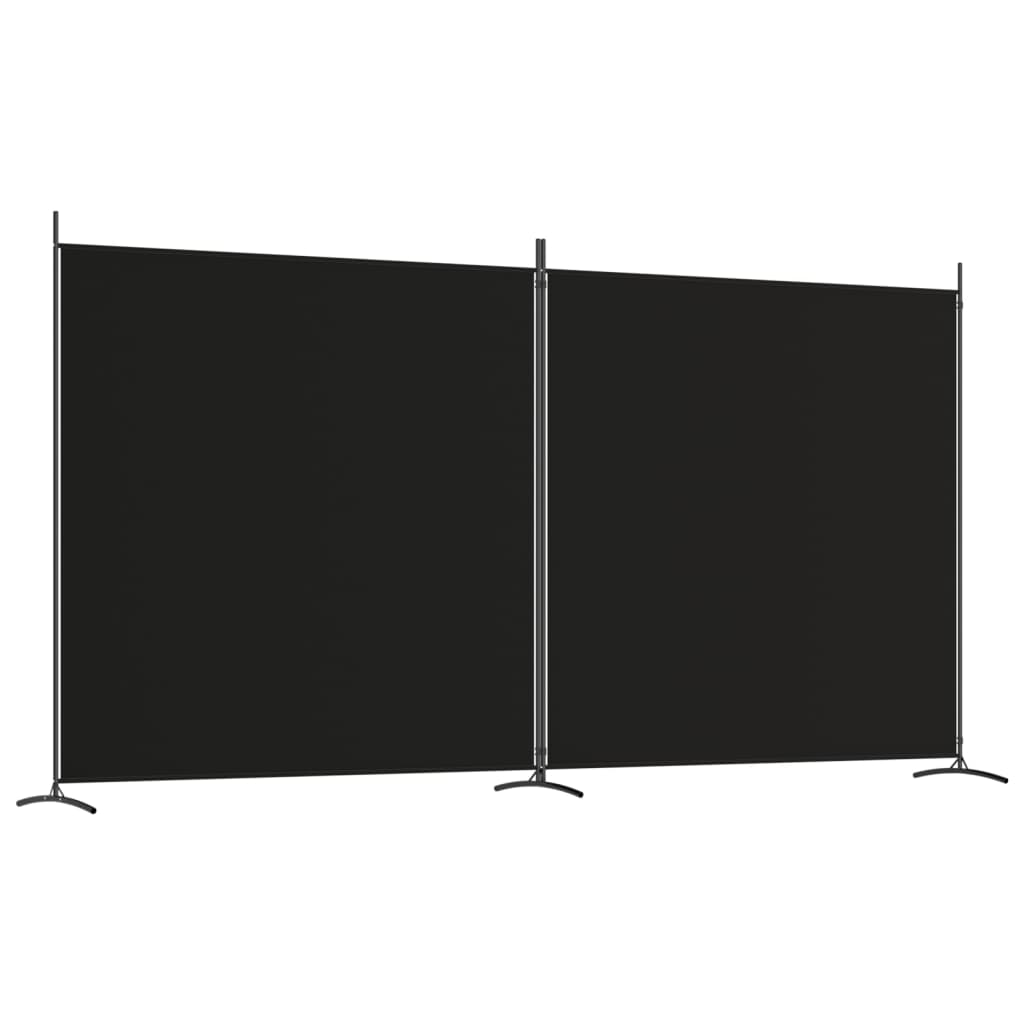 8720287196754_a_en_hd_1 vidaXL 2-Panel Room Divider Black 348x180 cm Fabric - Image 2
