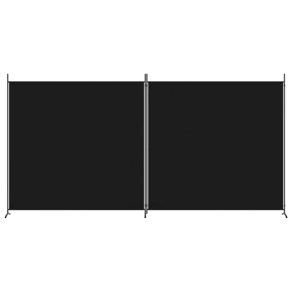 8720287196754_g_en_hd_1 vidaXL 2-Panel Room Divider Black 348x180 cm Fabric - Image 3