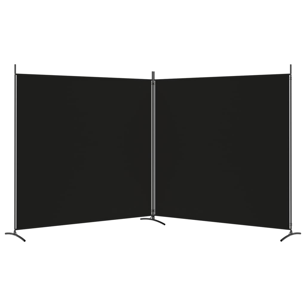 8720287196754_g_en_hd_2 vidaXL 2-Panel Room Divider Black 348x180 cm Fabric - Image 4