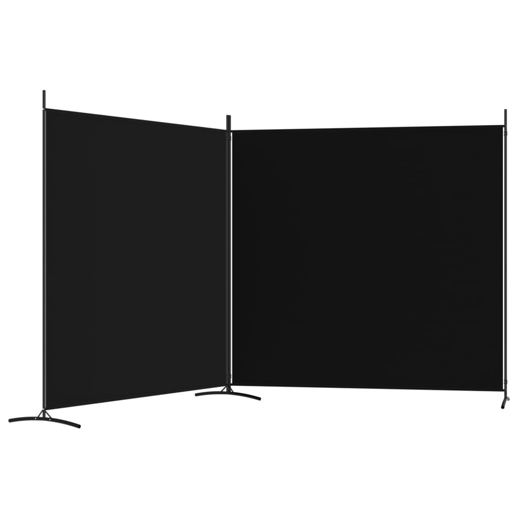8720287196754_g_en_hd_3 vidaXL 2-Panel Room Divider Black 348x180 cm Fabric - Image 5