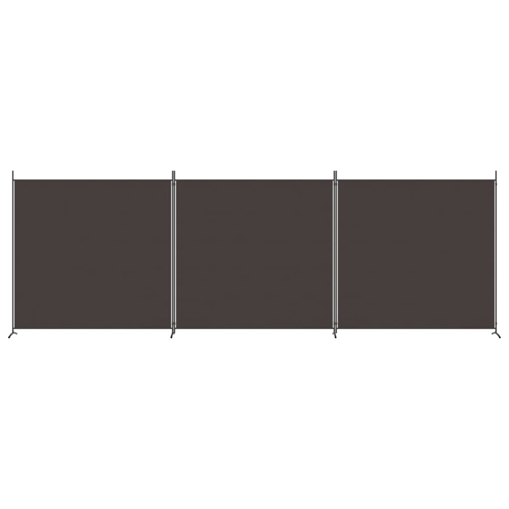 8720287196778_g_en_hd_1 vidaXL 3-Panel Room Divider Brown 525x180 cm Fabric - Image 3