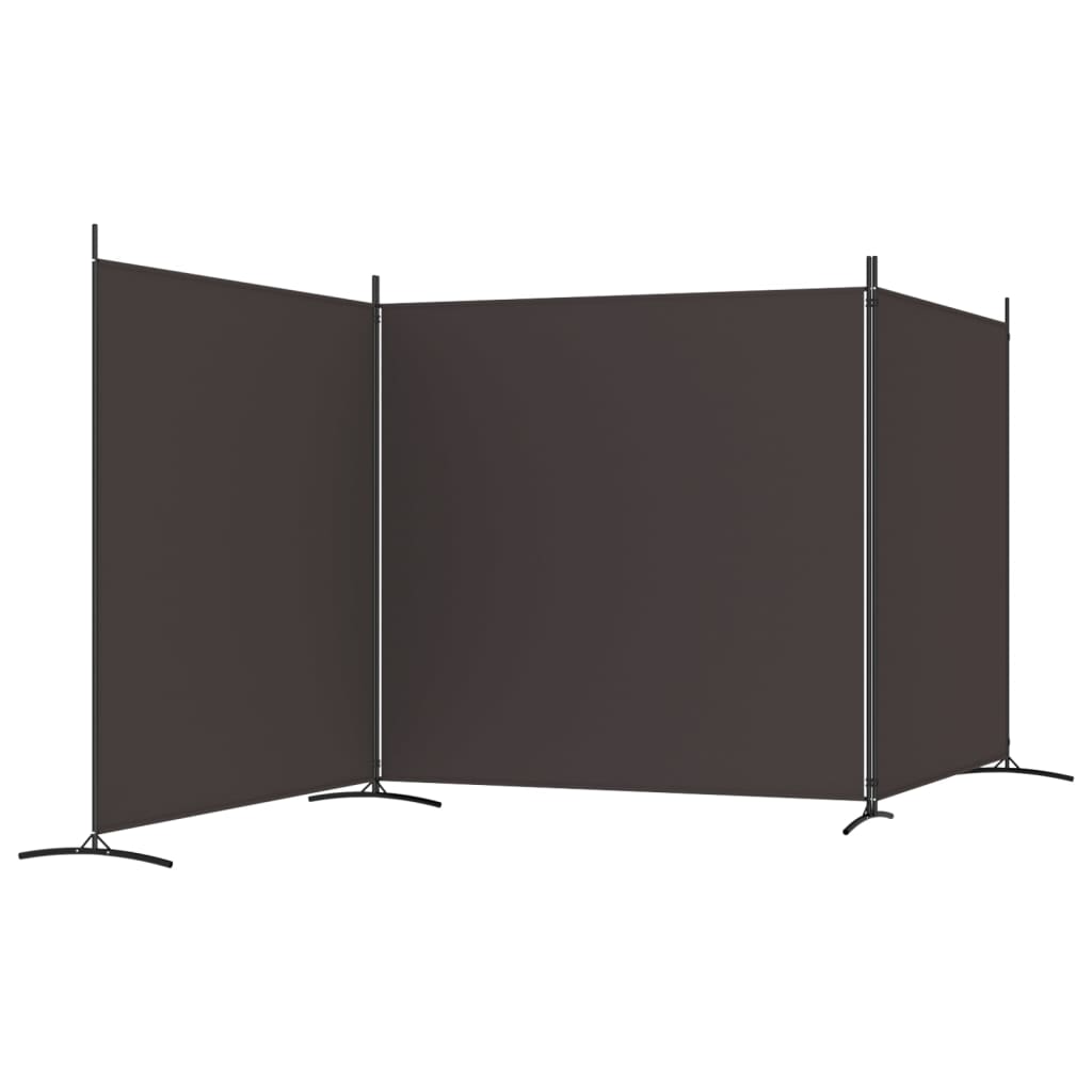8720287196778_g_en_hd_3 vidaXL 3-Panel Room Divider Brown 525x180 cm Fabric - Image 5