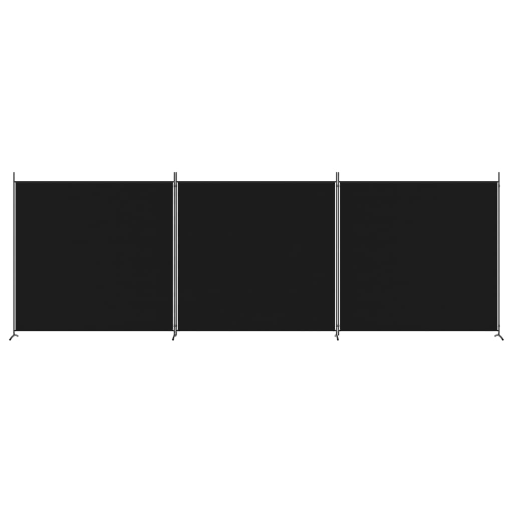 8720287196792_g_en_hd_1 vidaXL 3-Panel Room Divider Black 525x180 cm Fabric - Image 3